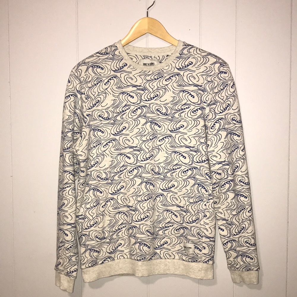 Only & Sons Wave Graphic Sweatshirt